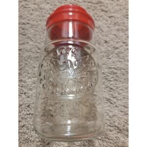Anchor Hocking 1776 Eagle Glass Jar Bicentennial Americana Canister w/ Red Lid